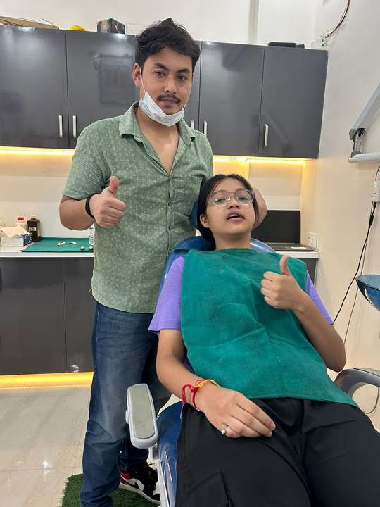 Dr. Gaurav Martolia with a young patient